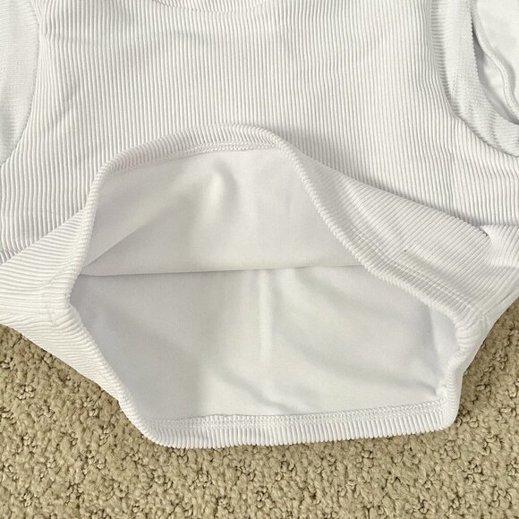 NWOT Sahara Ray Swim Gia Spandex White Ribbed Bikini Set Top and Bottom Size Sm - Picture 6 of 11
